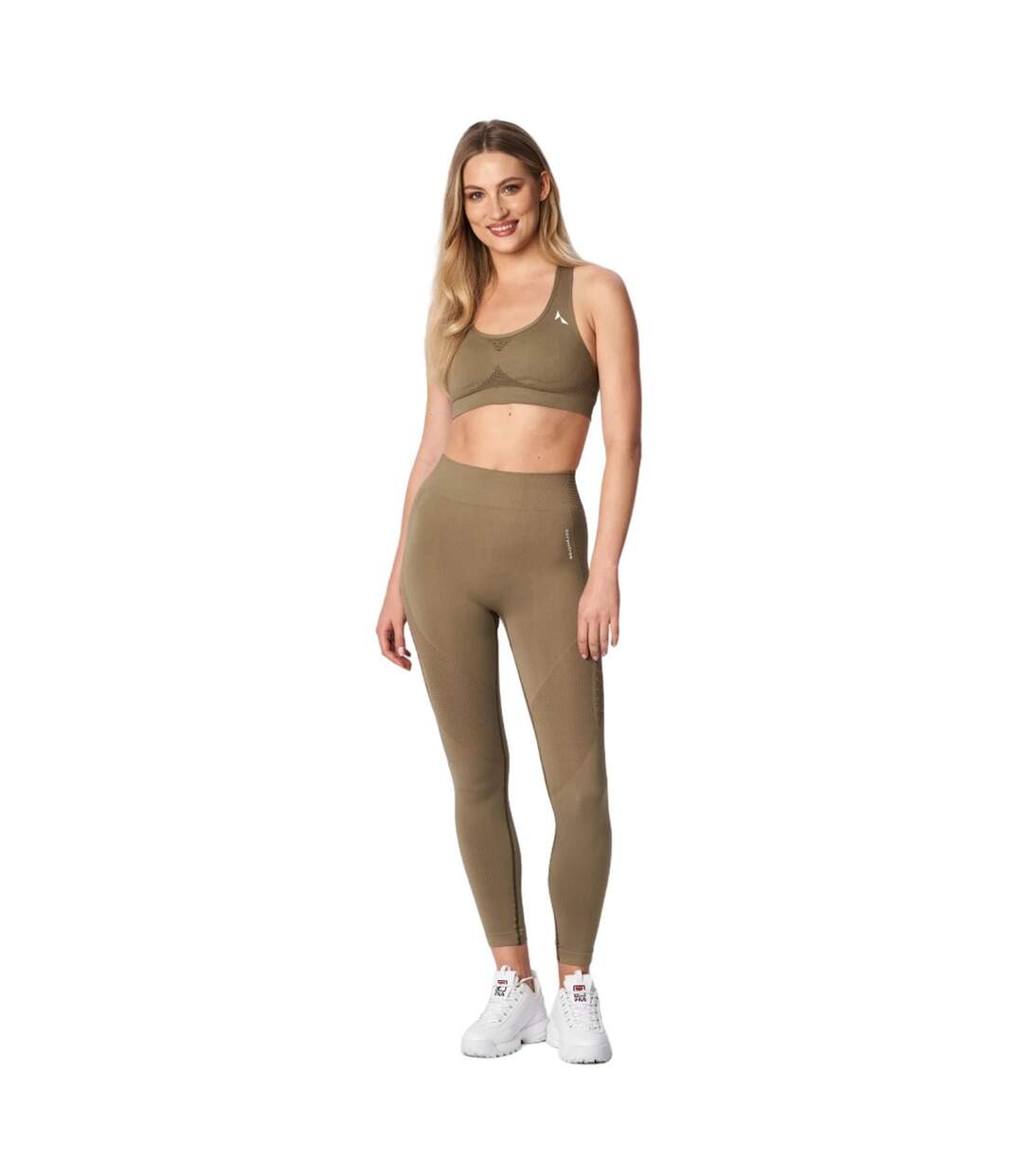 Brassière de sport phase femme vert kaki Carpatree-3