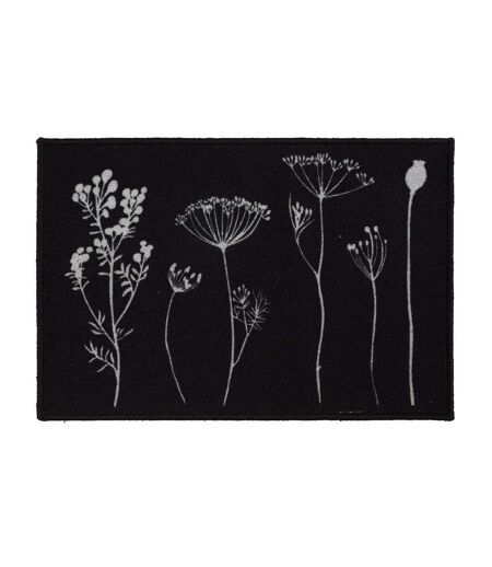 Tapis Imprimé Noir Luance 40x60cm Herbier - Taille unique