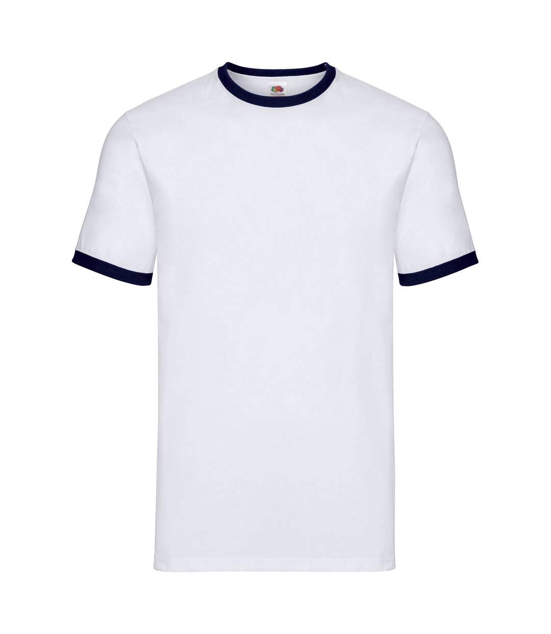 T-shirt adulte blanc / bleu marine Fruit of the Loom