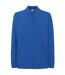 Fruit Of The Loom Mens Premium Long Sleeve Polo Shirt (Royal)