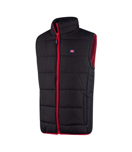 Mens padded windproof gilet black Lee Cooper