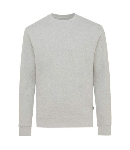 Unisex adult denali recycled cotton undyed sweatshirt heather grey Iqoniq
