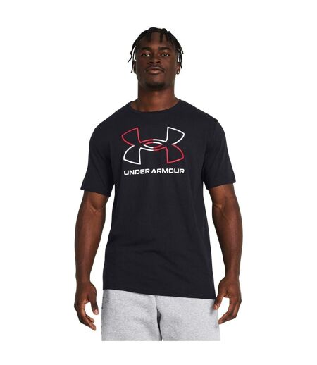 Mens Foundation Updates Gl Short-sleeved T-shirt Black White Under Armour