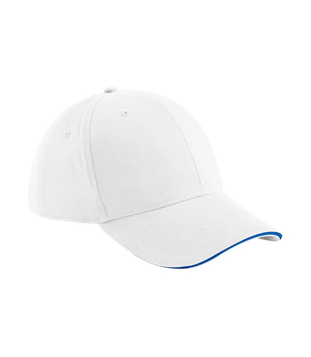 Casquette Athleisure Blanc Bleu Roi Vif Beechfield-1