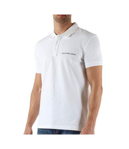 Polo Blanc Homme Calvin Klein Jeans Institutional - L