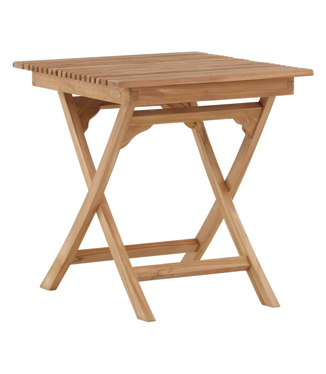 Table de jardin pliante carré 70 x 70 cm en teck Ghana-3
