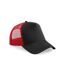 Casquette Trucker Adulte Noir Rouge Beechfield-1