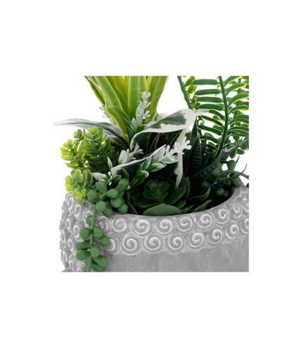 Plante Artificielle Déco Bouddha 30cm Gris