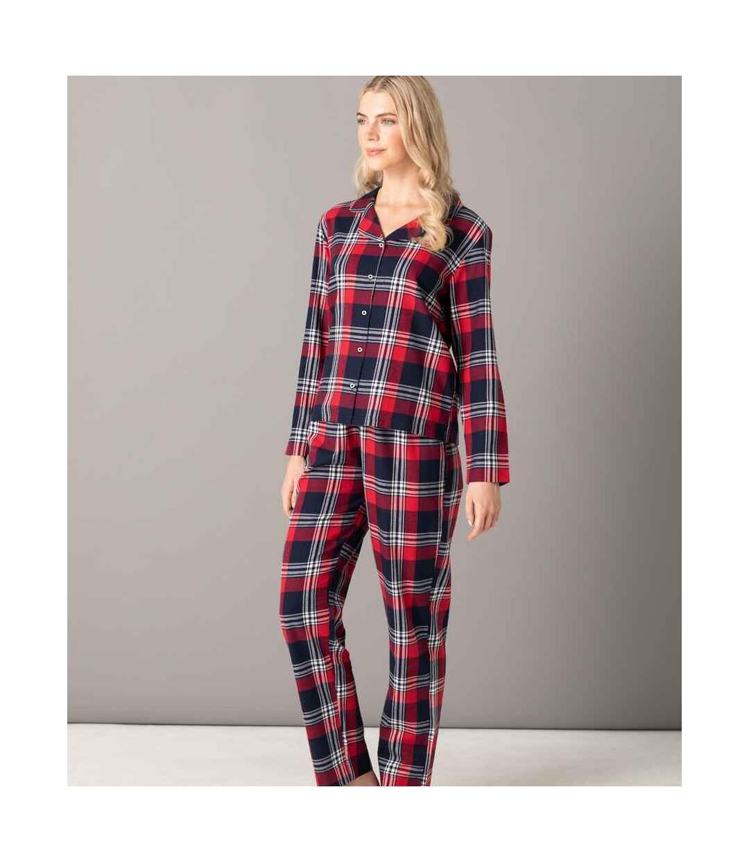 Ensemble de pyjama femme rouge / bleu marine SF-3