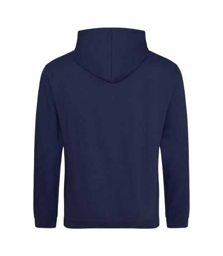 Sweat À Capuche College Adulte Bleu Marine Fumé Awdis