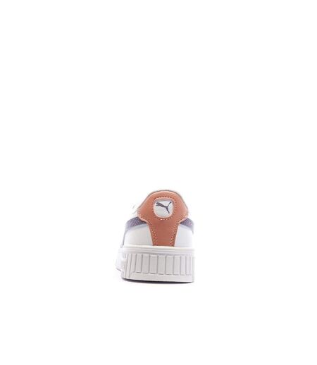 Baskets blanches/mauve femme puma carina 2.0
