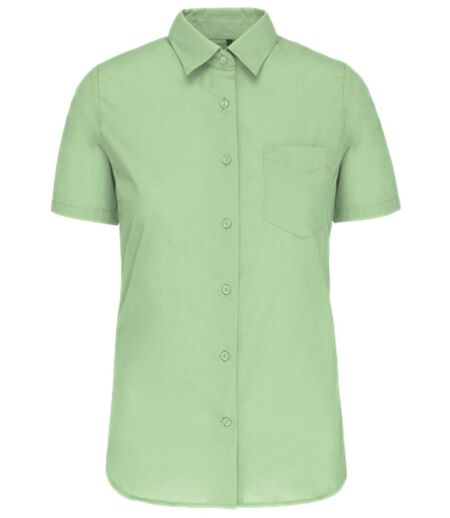 Chemise popeline manches courtes - Femme - K548 - vert pistache