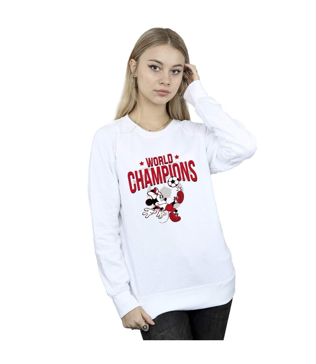 Disney Sweat Womens/Ladies Minnie Mouse World Champions (Blanc) - UTBI28834-2