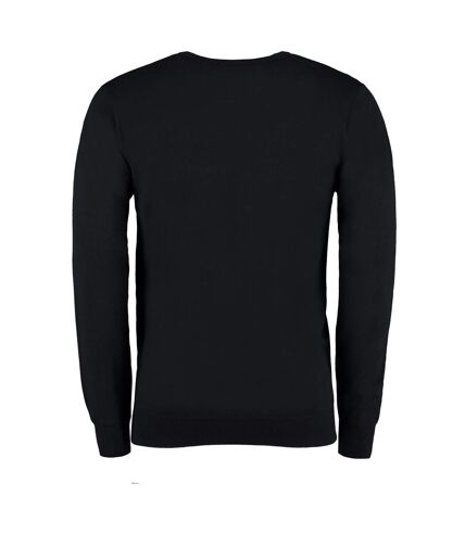 Kustom Kit Mens Arundel V Neck Long-Sleeved Sweater (Black) - UTRW9778