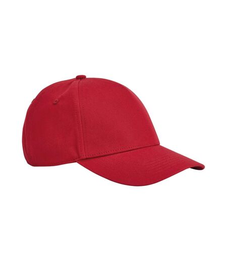 Beechfield Classic Natural Cotton Panelled Cap (Classic Red) - UTPC6995