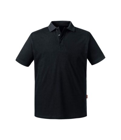 Russell Mens Pure Organic Polo (Black)