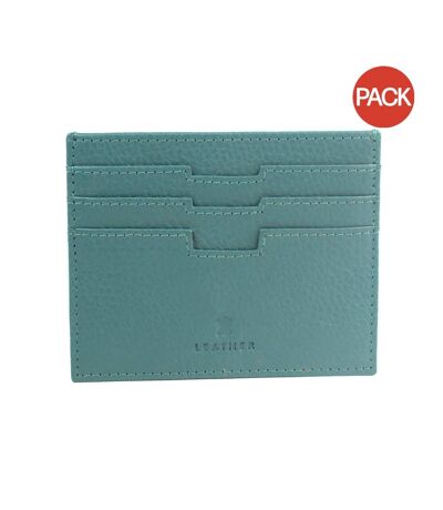 Pack of 4  Della leather coin purse  one size aqua Eastern Counties Leather