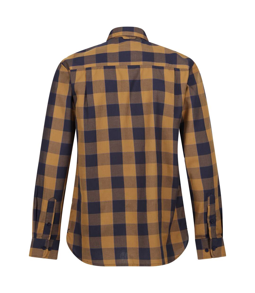 Mens Lance Checked Shirt Navy Umber Regatta-2