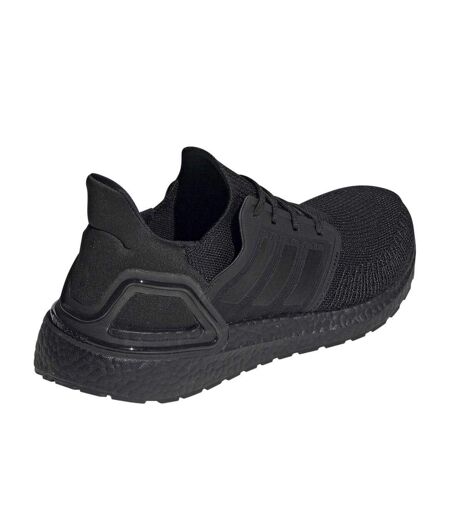 Mens Ultraboost Stripes Lace Up Trainers Black Solar Red Adidas