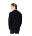 Mens knitted cotton long-sleeved polo shirt black Burton