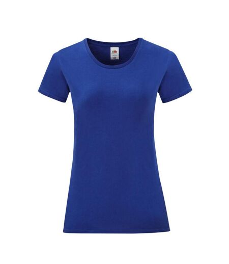 Womens/ladies Iconic 150 T-shirt Cobalt Blue Fruit Of The Loom