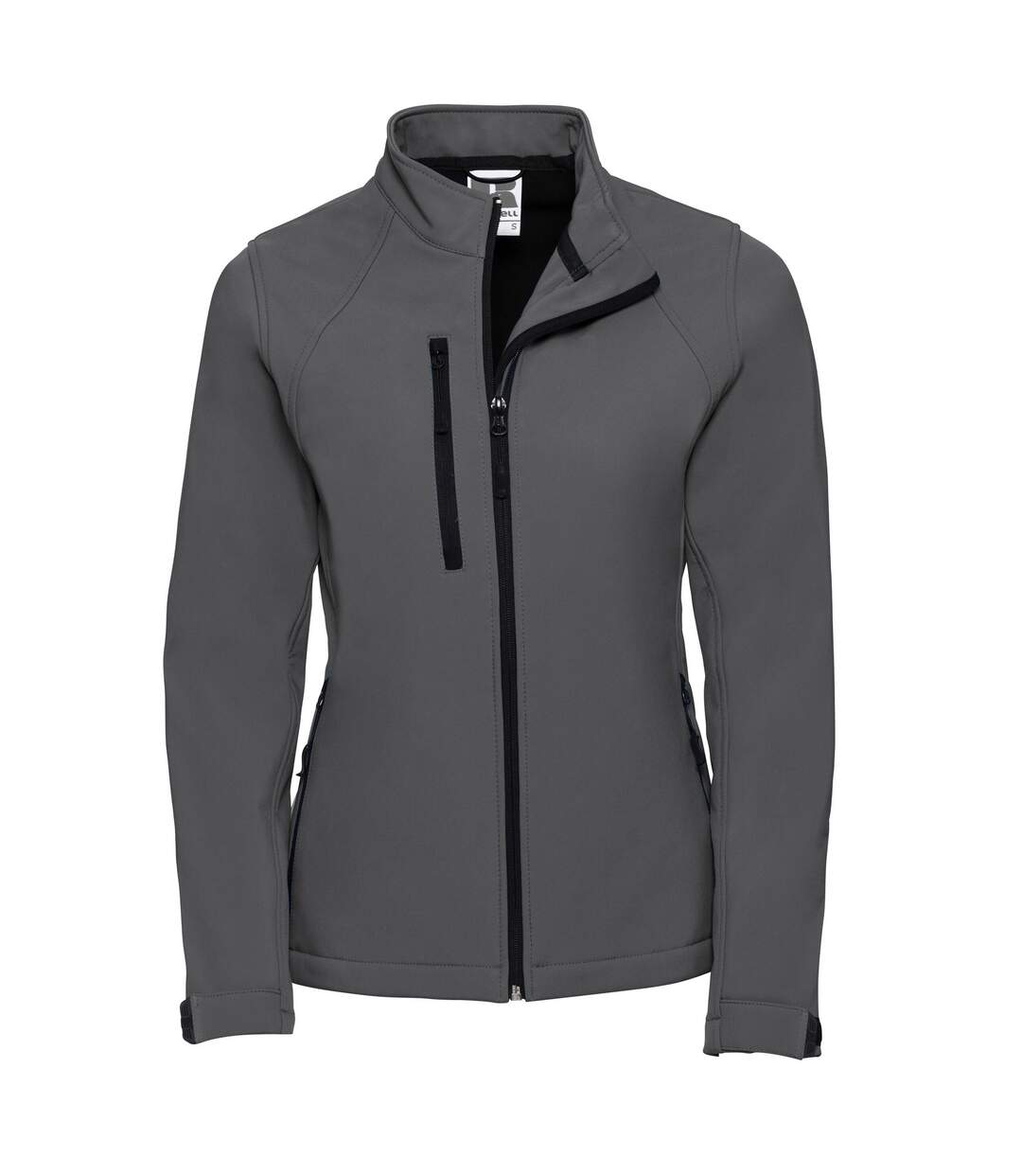 Womens/ladies Soft Shell Jacket Titanium Russell-1