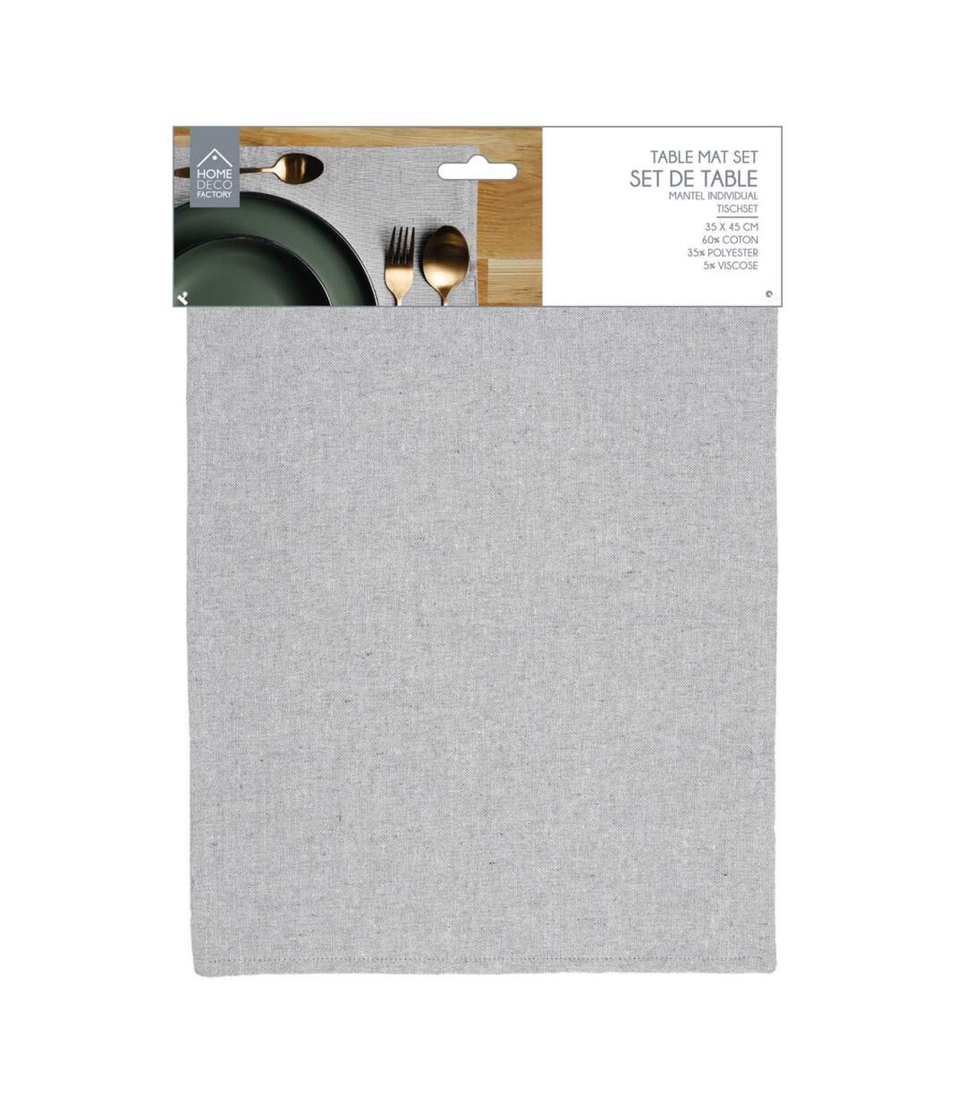 Set de Table Déco Lunabel 33x45cm Gris-2