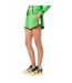Womens/ladies Cotton Panelled Shorts Green Lacoste-4