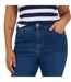 Womens/ladies Flared High Waist Plus Jeans Mid Blue Brave Soul-3
