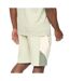 Mens Castlebay Fleece Shorts Light Olive Crosshatch-3