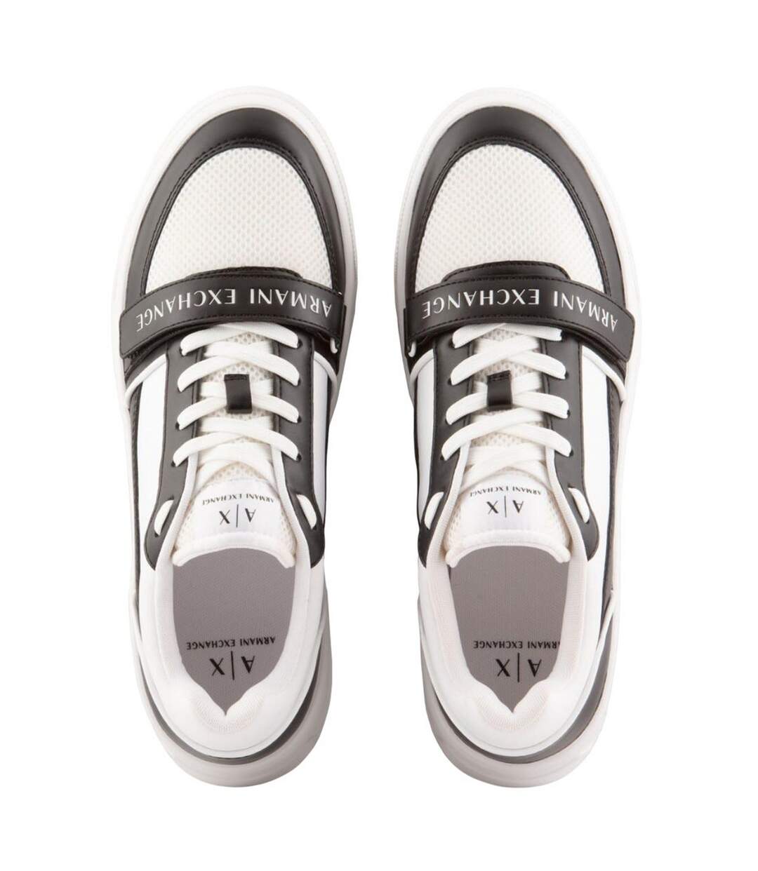 Baskets Homme Blanc Noir Armani Exchange-4
