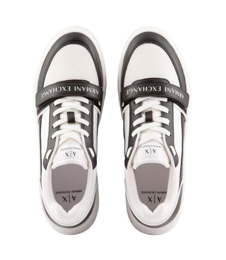 Baskets Homme Blanc Noir Armani Exchange