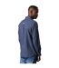Mens Grid Checked Brushed Long-sleeved Shirt Navy Maine-2
