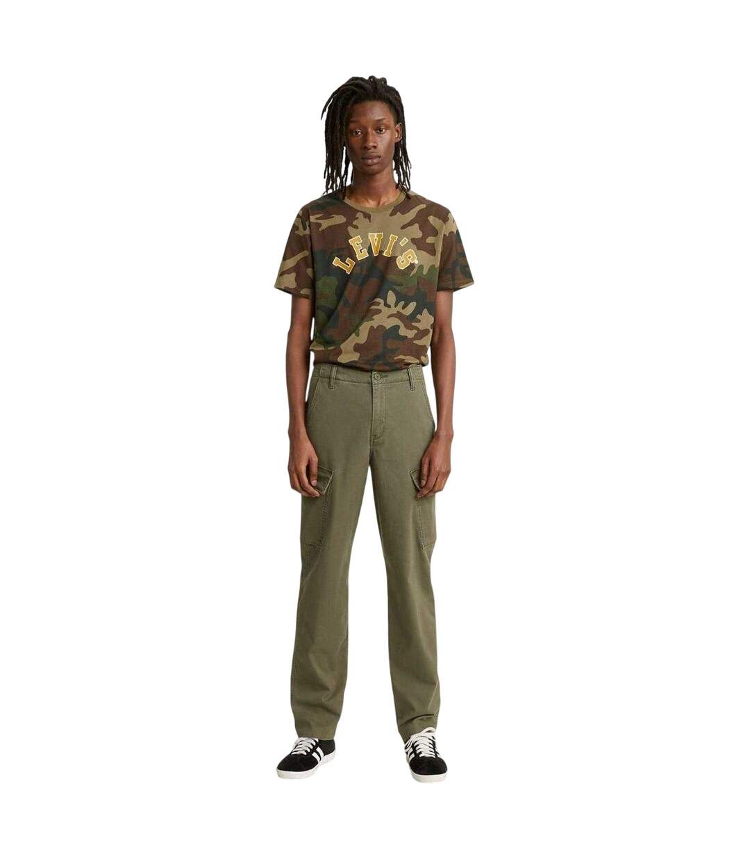 Mens Tapered Cargo Trousers Olive Night Levis-2