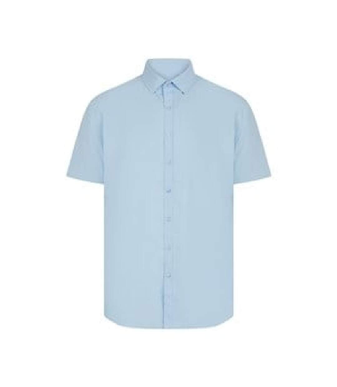 Mens Cotton Feel Coolplus Short-sleeved Shirt Blue Henbury-1