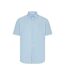 Mens Cotton Feel Coolplus Short-sleeved Shirt Blue Henbury-1