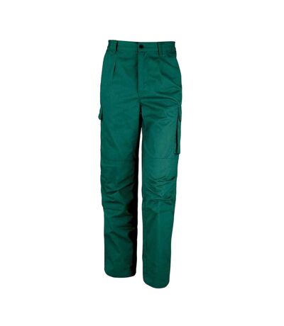 Unisex work-guard windproof action trousers / workwear bottle green Result