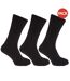 Lot de 3 Chaussettes thermiques en mélange de laine, non-élastiquées homme noir Universal Textiles