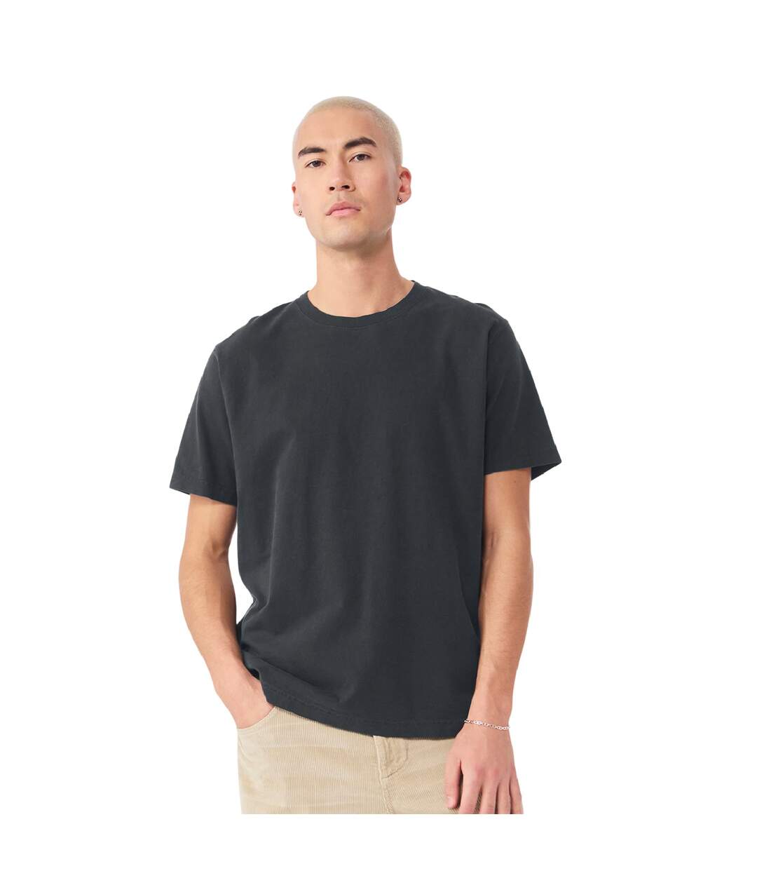 Unisex Adult Heavyweight Washed T-shirt Washed Black Bella + Canvas-1