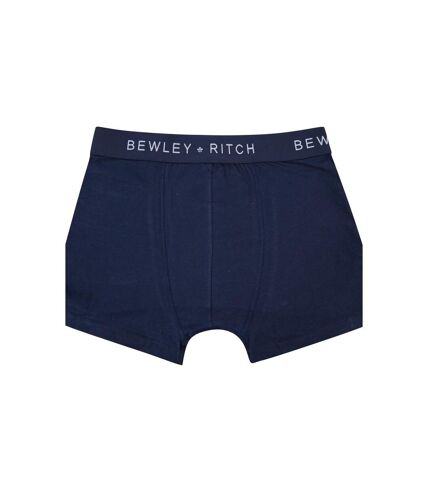 Bewley & Ritch Mens Mandally Boxer Shorts (Pack of 3) (Blue/Navy)