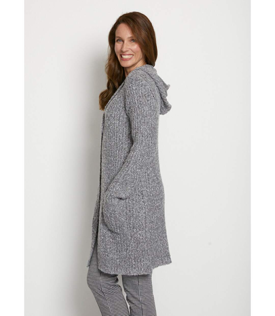 Long gilet à capuche-3