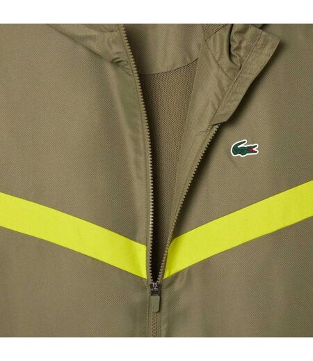 Veste De Survêtement Tennis Style Monogramme Homme Vert Kaki Lacoste
