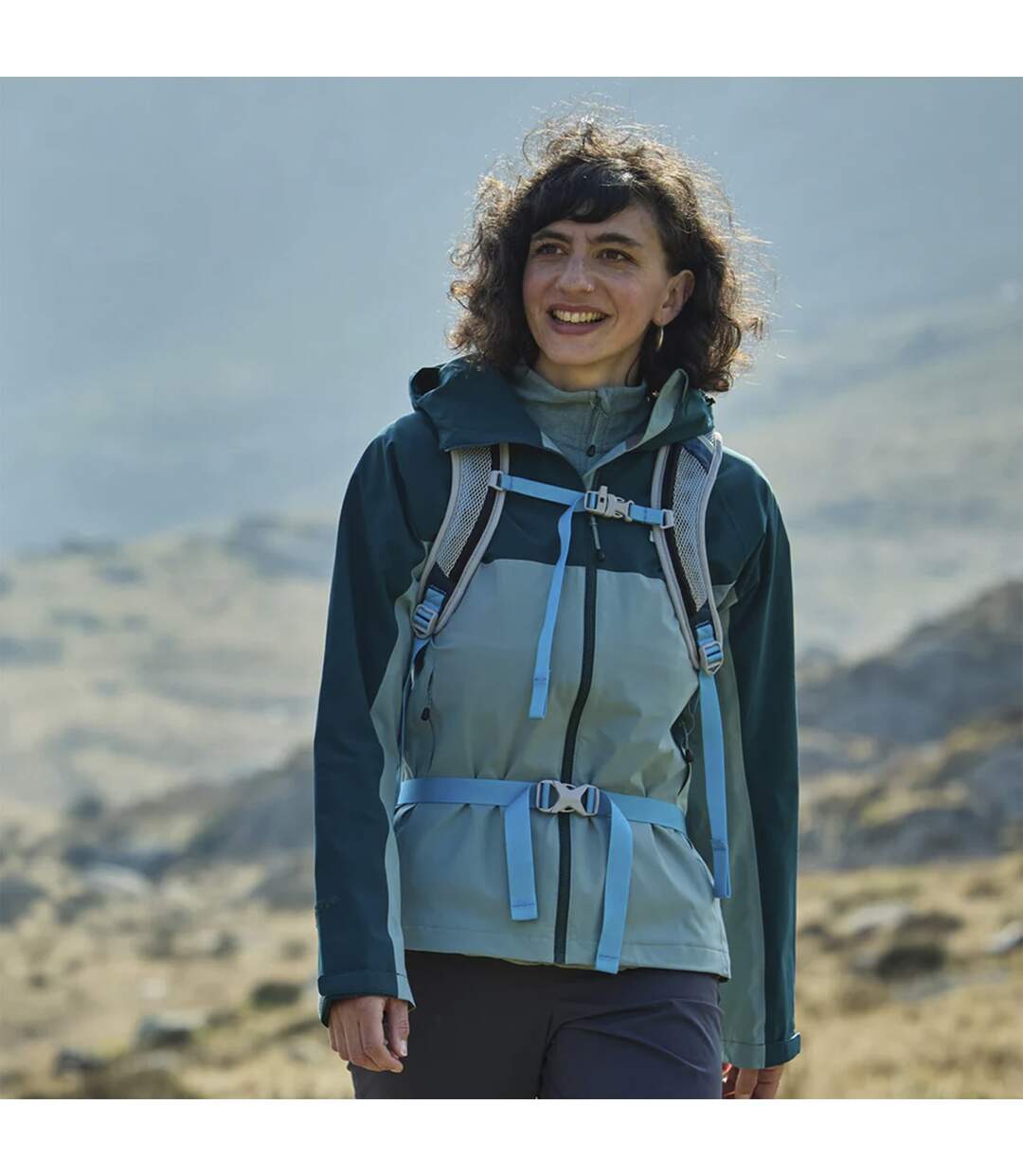 Ladies Lightweight Waterproof Hooded Hiking Rain with Zip Shell Jacket Coat-5