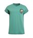 Womens/ladies Sunset Summit Graphic Back Print T-shirt Dark Jade Weird Fish-1