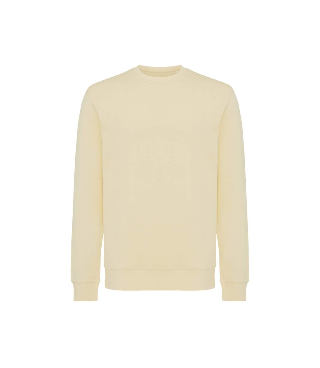 Unisex adult etosha recycled cotton lightweight sweatshirt cream yellow Iqoniq-1