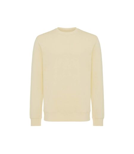 Unisex adult etosha recycled cotton lightweight sweatshirt cream yellow Iqoniq