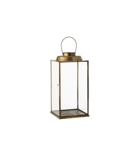 Lanterne Carrée en Métal Antique 48cm Bronze