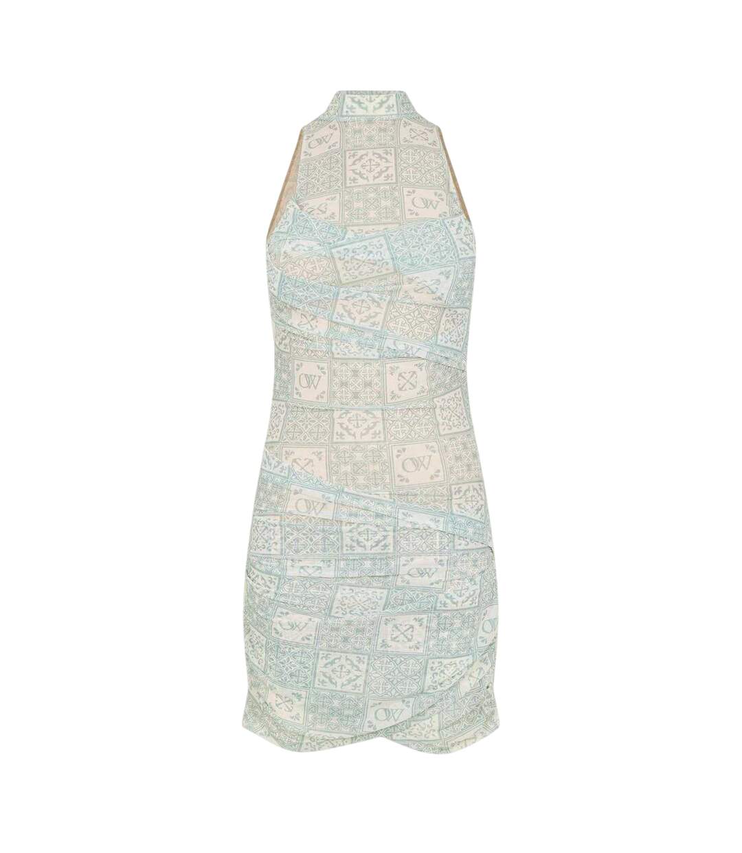 Robe À Bretelles Femme Bleu Blanc Off White-1