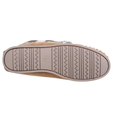 Cotswold Womens/Ladies Kilkenny Classic Fur Lined Moccasin Slippers (Tan) - UTFS3811