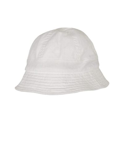Yupoong Unisex Adult Flexfit Eco Washing No Top Tennis Bucket Hat (White)